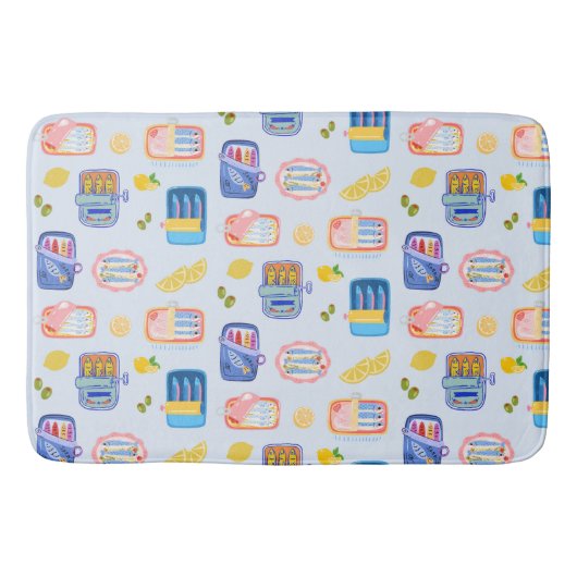 Tapis De Bain Sardines et citrons (Devant)