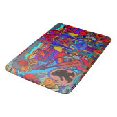 Tapis De Bain Sasquatch Amusant Doodle Art Abstrait (Angle)