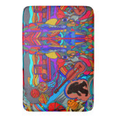 Tapis De Bain Sasquatch Amusant Doodle Art Abstrait (devant Vertical)