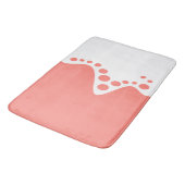 Tapis De Bain Saumon rose vague douce et bulles (Angle)