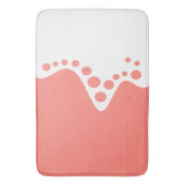 Tapis De Bain Saumon rose vague douce et bulles (devant Vertical)