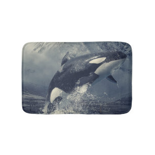 Tapis De Bain Sauts de baleines tueuses sauvages
