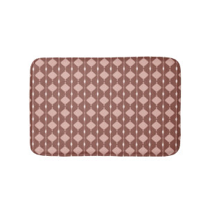 Tapis De Bain Savane Mocha Africain Brun & Floral Ivoire