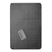 Tapis De Bain Savon à la barre grise sur un sol en carrelage noi (devant Vertical)