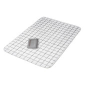 Tapis De Bain Savon Bar Greige sur un carrelage blanc (Angle)