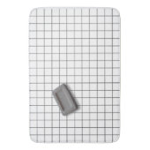 Tapis De Bain Savon Bar Greige sur un carrelage blanc (devant Vertical)