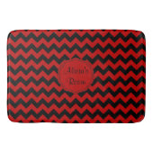 Tapis De Bain SC Chevron Bath Mat-Rouge-Noir (Devant)