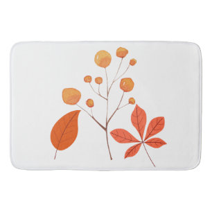 Tapis De Bain Scandinavie Nordic Nature Feuilles et baies