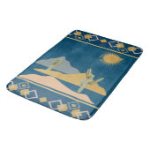 Tapis De Bain Scène de Cactus du désert et ajustement géométriqu (Angle)