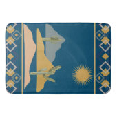 Tapis De Bain Scène de Cactus du désert et ajustement géométriqu (Devant)