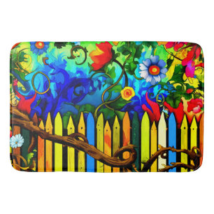 Tapis De Bain Scène de clôture de jardin vivante
