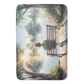 Tapis De Bain Scène de lac aux reflets de coucher de soleil (devant Vertical)