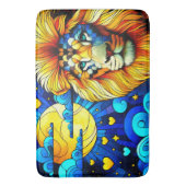 Tapis De Bain Scène de Lune Lion Radiant (devant Vertical)