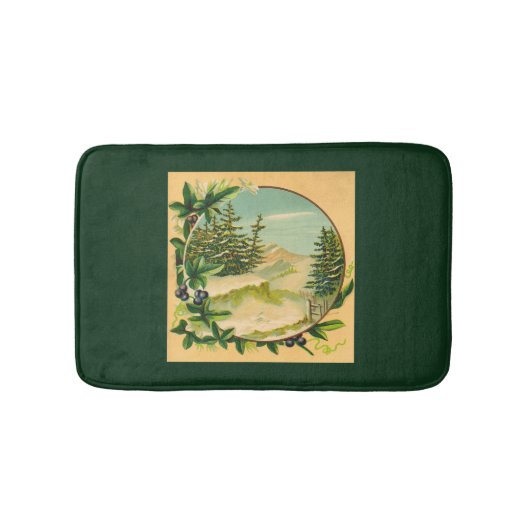 Tapis De Bain Scène de montagne rustique (Devant)