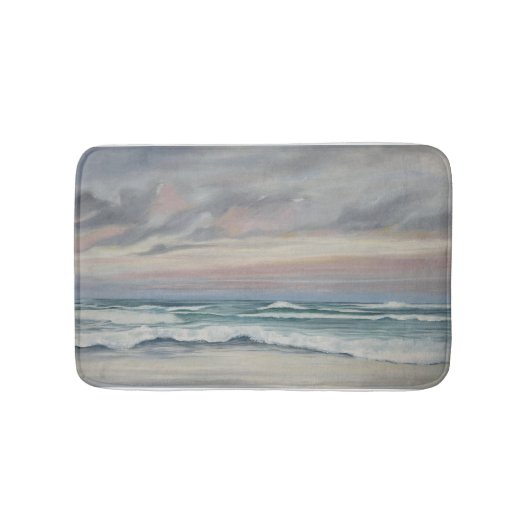 Tapis de bain Scène de plage peinte (Devant)