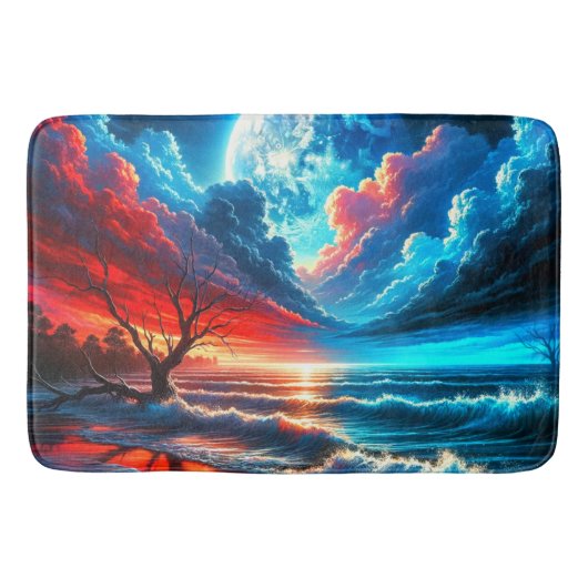 Tapis De Bain Scène d'océan sombre (Devant)