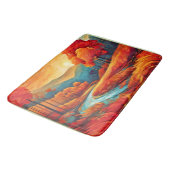 Tapis De Bain Scène vibrante de la rivière Fall (Angle)