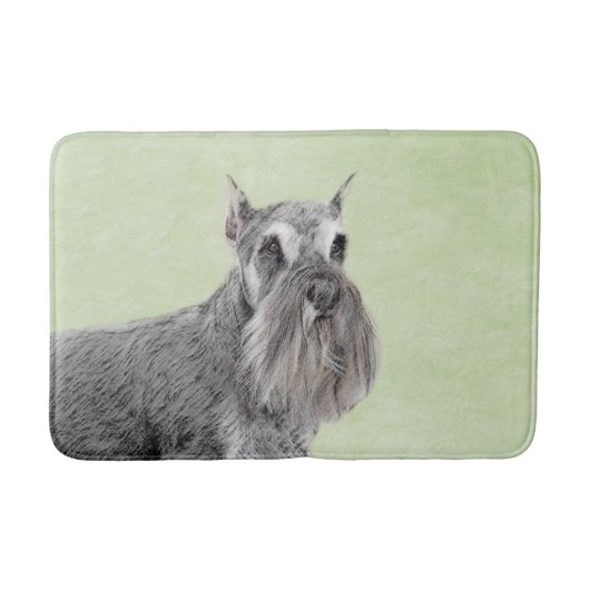 Tapis De Bain Schnauzer (Giant, Standard) Peinture - Chien Art (Devant)