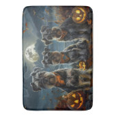 Tapis De Bain Schnauzer Halloween Éffrayant (devant Vertical)