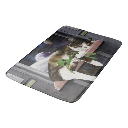 Tapis De Bain Sci-Fi Cute Chat (Angle)