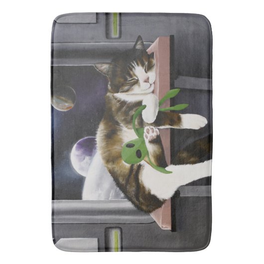 Tapis De Bain Sci-Fi Cute Chat (devant Vertical)
