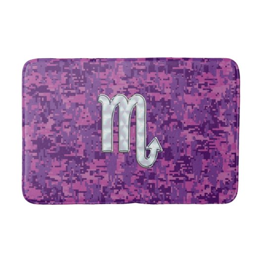 Tapis De Bain Scorpio Horoscope Connexion Camion numérique rose (Devant)