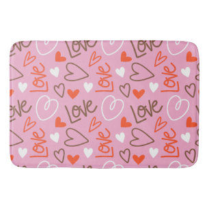 Tapis De Bain Scribblé Love Bath Mat