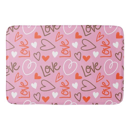 Tapis De Bain Scribblé Love Bath Mat (Devant)