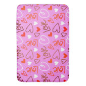 Tapis de bain Scribbled Love (devant Vertical)