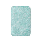 Tapis De Bain Scribbleempreintes Turquoise (Devant (Vertical))