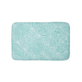 Tapis De Bain Scribbleempreintes Turquoise (Devant)