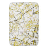 Tapis De Bain Scribbles Abstraits - moutarde et Brown (devant Vertical)