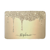 Tapis De Bain Script Custom Name Gold Parties scintillant Drives (Devant)