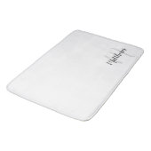 Tapis De Bain Script moderne Monogramme personnalisé et nom de f (Angle)