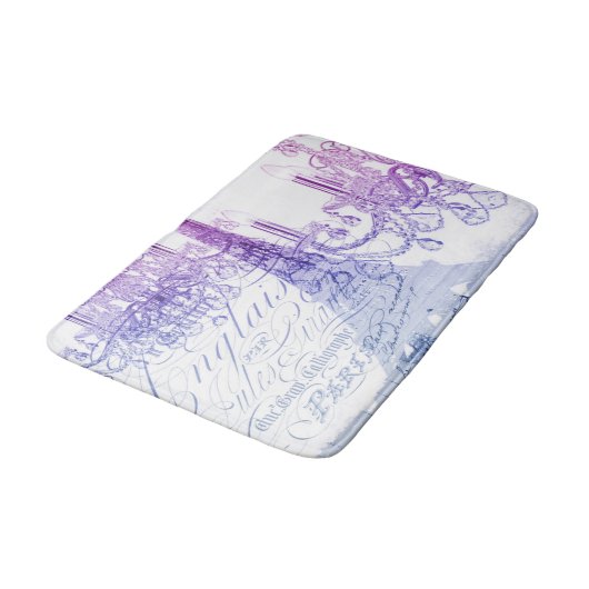 Tapis De Bain scripts chandelier violet tour eiffel paris (Angle)