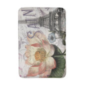 Tapis De Bain scripts tour eiffel lotus paris botanique français (Devant (Vertical))