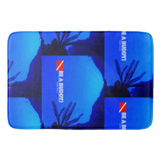 Tapis De Bain Se relaxant dans un monde de bleu