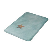 Tapis De Bain Sea Star dans le sable, poisson étoile, bleu vert (Angle)