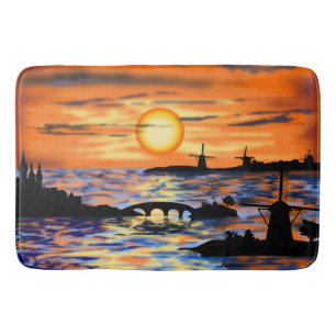 Tapis De Bain Sea Sunrise Bath Mat Pays-Bas Paysage