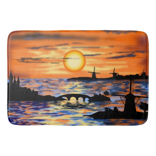 Tapis De Bain Sea Sunrise Bath Mat Pays-Bas Paysage (Devant)