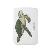 Tapis De Bain Sea turtle cartoon (Devant (Vertical))