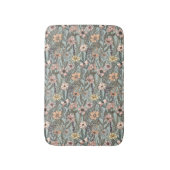 Tapis De Bain Seafoam Pink Yellow Retro Wildflower (Devant (Vertical))