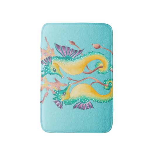 Tapis De Bain Seahors Algae Blue (Devant (Vertical))