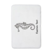 Tapis De Bain Seahorse Black (Devant (Vertical))