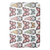 Tapis De Bain Seamless Pattern with Gnomes and Butterflies (devant Vertical)