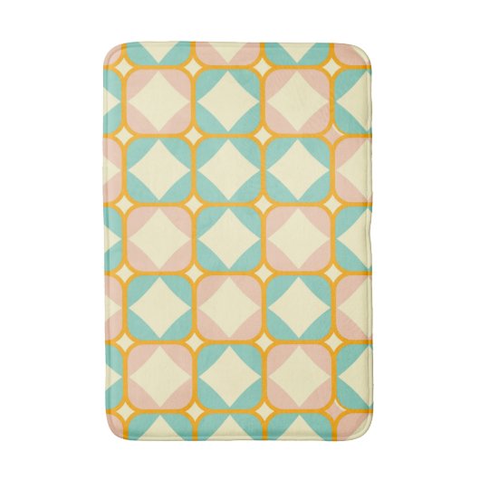 Tapis De Bain Seamless retro pattern with rounded squares (Devant (Vertical))