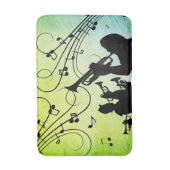 Tapis De Bain Section Trumpet Jazz Music Green (Devant (Vertical))