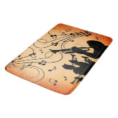 Tapis De Bain Section Trumpet Jazz Musique Orange Rust (Angle)