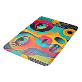 Tapis De Bain Sentiments Colorés : Visage Abstrait (Angle)