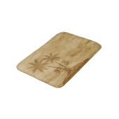 Tapis De Bain Sepia Tone Desert Island avec Palmiers (Angle)